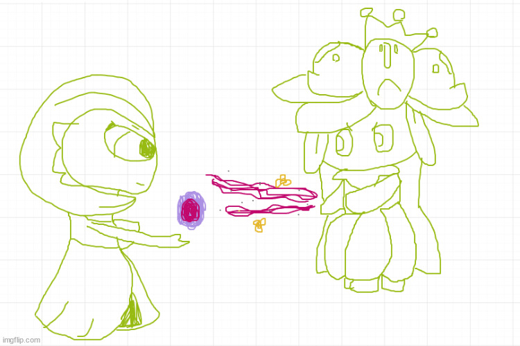 i drew a gardevoir and lilligant fighting | made w/ Imgflip meme maker