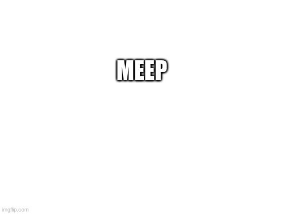 meep | MEEP | image tagged in blank white template | made w/ Imgflip meme maker