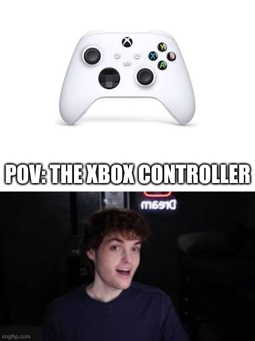 Dream? | POV: THE XBOX CONTROLLER | image tagged in blank white template | made w/ Imgflip meme maker