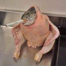 Smoking Fish Chicken Blank Meme Template