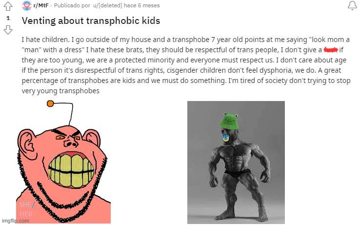 image tagged in transphobic,giga chad,transgender,funny memes | made w/ Imgflip meme maker