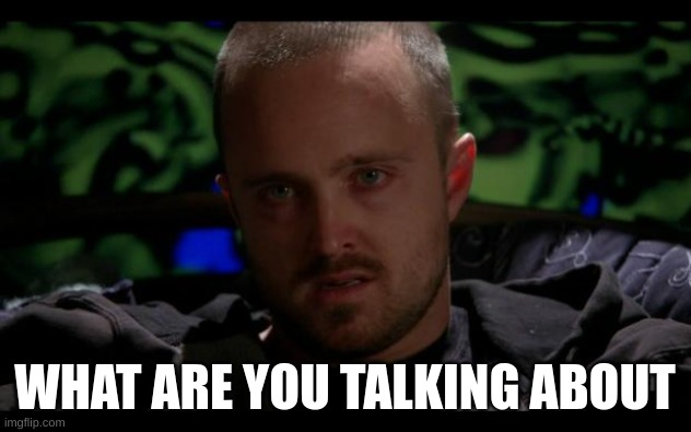 Jesse Pinkman, Bitch. | WHAT ARE YOU TALKING ABOUT | image tagged in jesse pinkman bitch | made w/ Imgflip meme maker