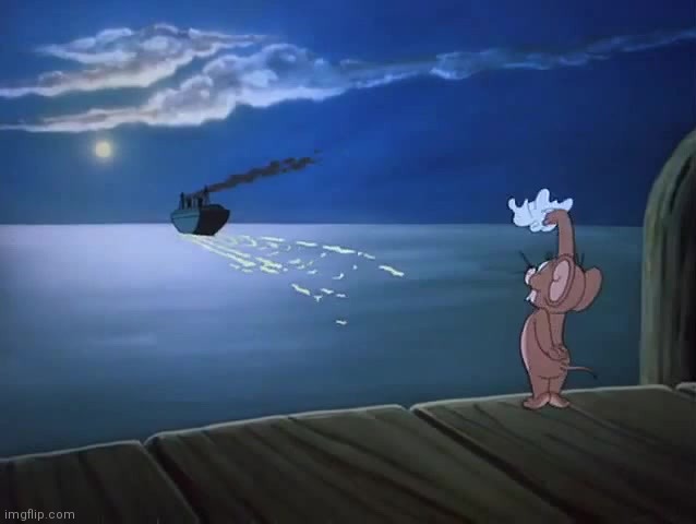 Jerry waves at boat | image tagged in jerry waves at boat | made w/ Imgflip meme maker