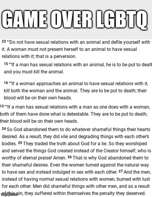 GAME OVER LGBTQ | made w/ Imgflip meme maker
