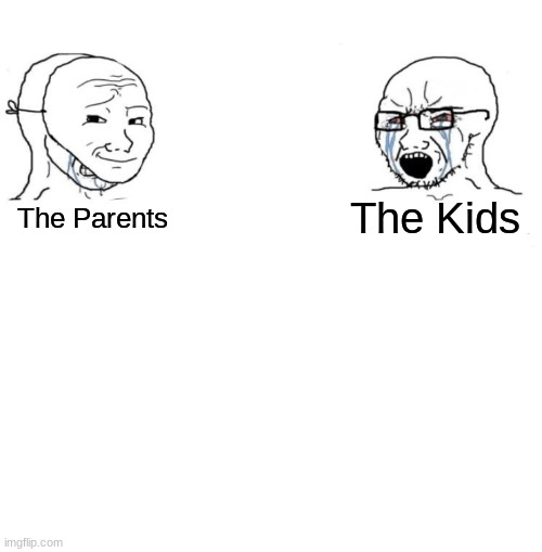 Soy Boy Chad | The Parents The Kids | image tagged in soy boy chad | made w/ Imgflip meme maker
