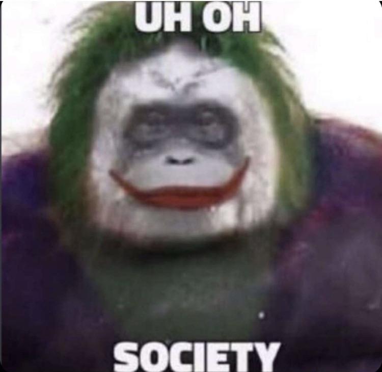 High Quality society joker monkey Blank Meme Template