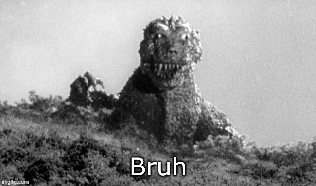 Godzilla Bruh | image tagged in godzilla bruh | made w/ Imgflip meme maker