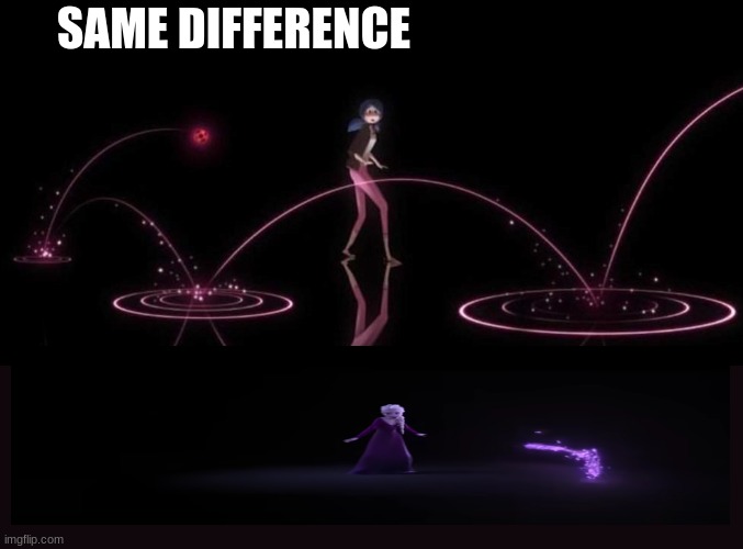 had to do this as a mlb fan before i see the movie |  SAME DIFFERENCE | image tagged in miraculous ladybug,elsa frozen | made w/ Imgflip meme maker