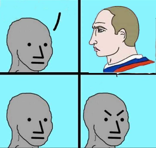 High Quality NPC vs Putin Blank Meme Template