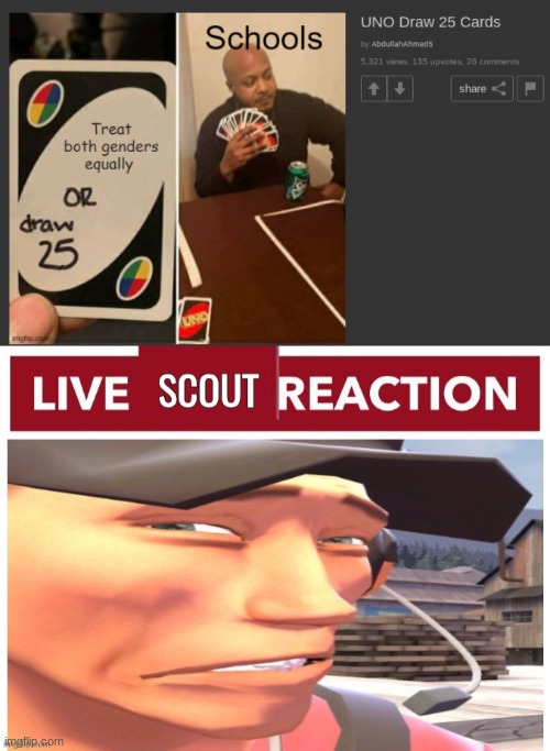 image tagged in live scout reaction | made w/ Imgflip meme maker