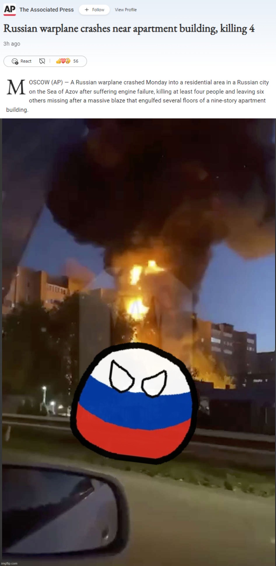 Tragedy strikes again in the obscure Central Asian Republic of Russiastan. Thoughts & prayers as they seek to modernize | image tagged in daily life in russiastan,thoughts,and,prayers,for,russiastan | made w/ Imgflip meme maker