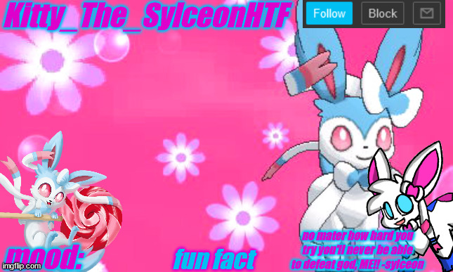 Kitty_The_SylceonHTF's shiny sylveon announcment template! Blank Meme Template