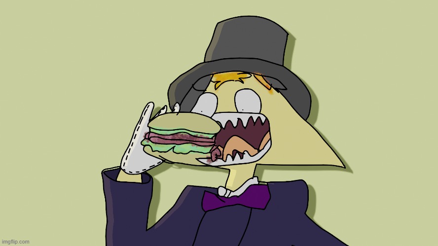 totally not bill cipher eating a big mac | image tagged in i need,to study,how faces work | made w/ Imgflip meme maker