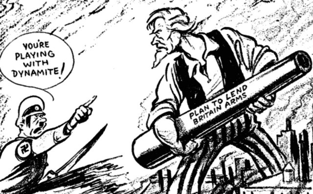 High Quality Lend-Lease Act cartoon Blank Meme Template