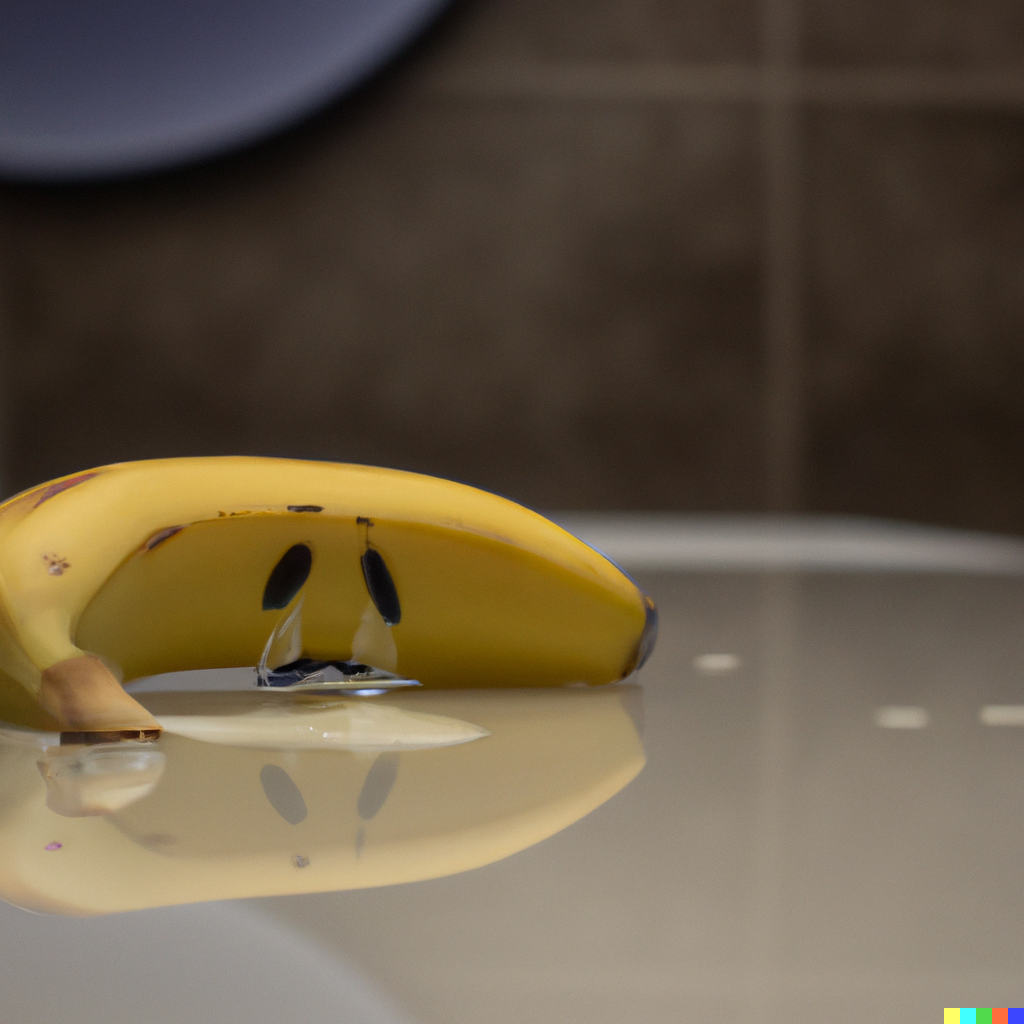 High Quality Sad banana with reflection Blank Meme Template