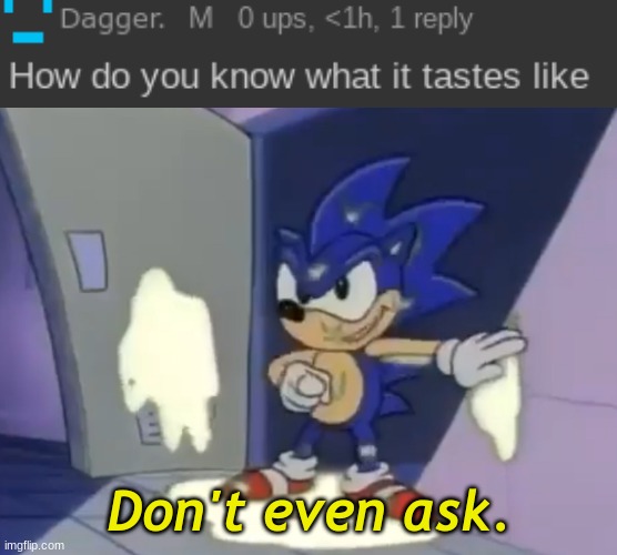 Don’t even ask sonic | Don't even ask. | made w/ Imgflip meme maker
