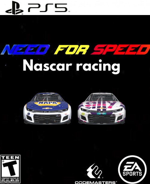 Fanmade nascar game cover art I made | image tagged in nascar,need for speed | made w/ Imgflip meme maker