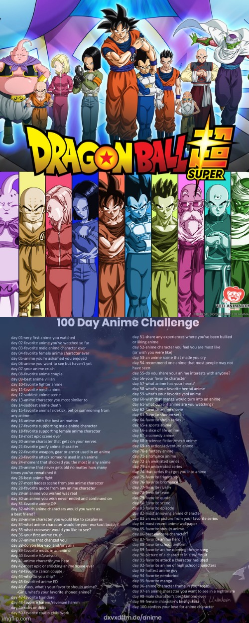 Day Two | image tagged in 100 day anime challenge | made w/ Imgflip meme maker