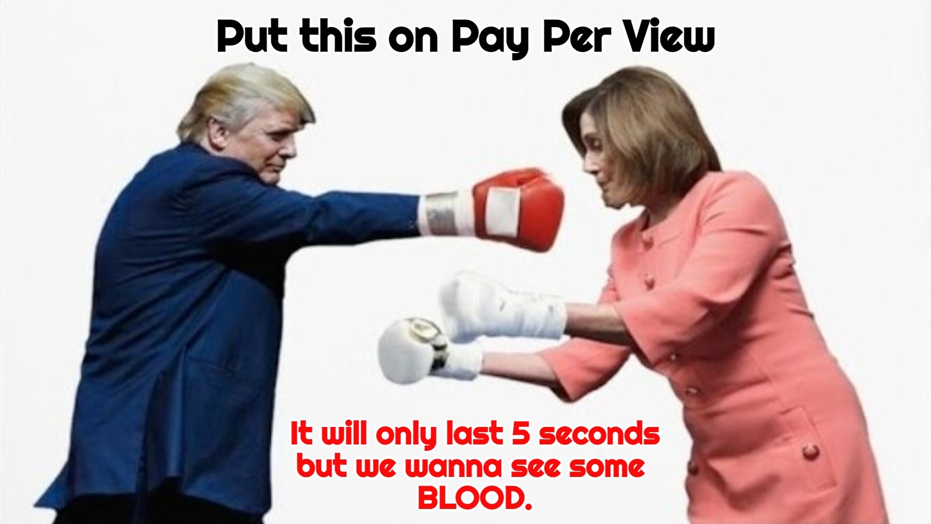 Put This on Pay Per View | image tagged in pay per view,make america great again,donald j trump,nancy pelosi is crazy,nancy pelosi tears speech,sjw triggered | made w/ Imgflip meme maker