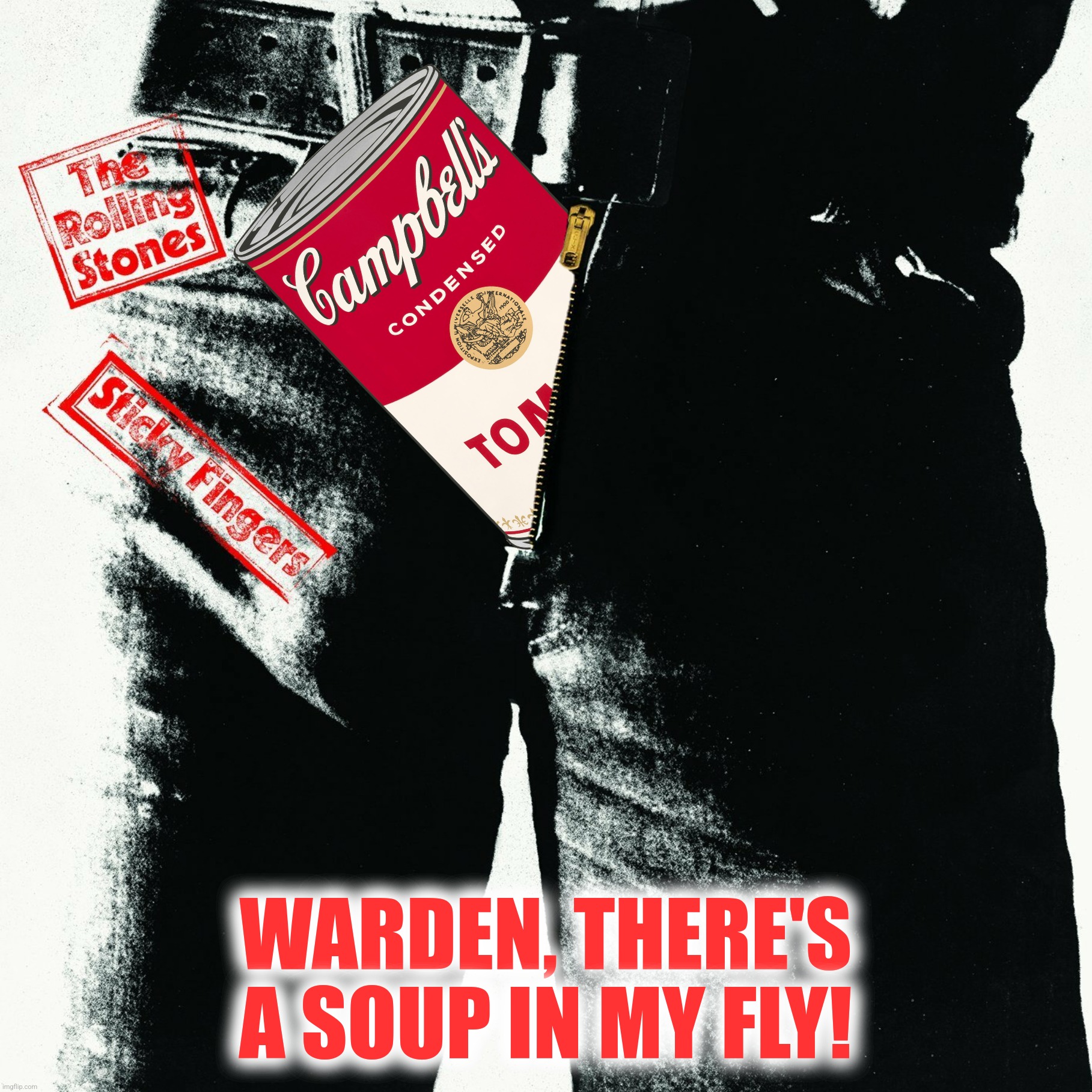 WARDEN, THERE'S A SOUP IN MY FLY! | made w/ Imgflip meme maker
