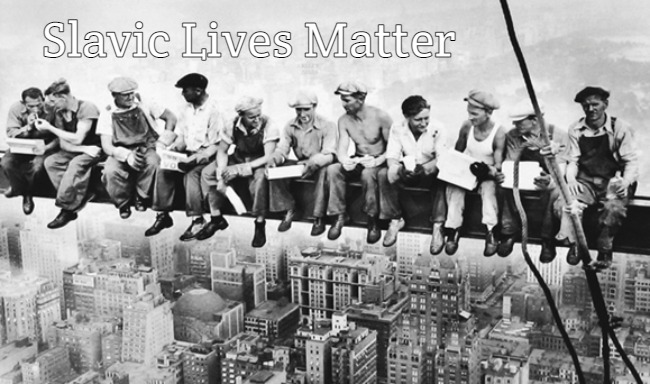 Slavic Construction Workers | Slavic Lives Matter | image tagged in slavic construction workers,slavic,slm,blm | made w/ Imgflip meme maker