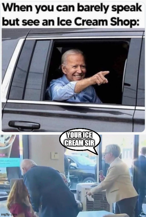 There's more than ice cream at ice cream shops... | YOUR ICE CREAM SIR | image tagged in pedo,peter,joe biden | made w/ Imgflip meme maker