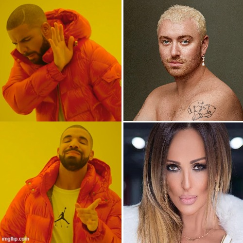 Gloria Sam Smith | image tagged in memes,drake hotline bling | made w/ Imgflip meme maker