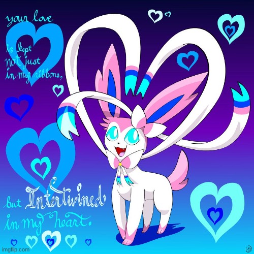 Sylveon heart | image tagged in sylveon,heart,sylveon heart,cute | made w/ Imgflip meme maker