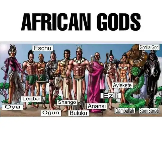 African Gods Blank Meme Template