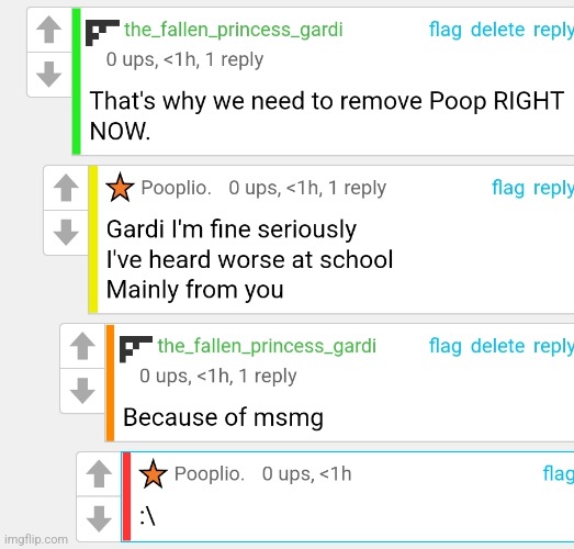 Gardi 1, Poop 0 | image tagged in lmao | made w/ Imgflip meme maker