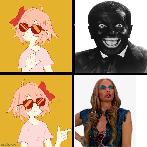 They're the same picture | image tagged in trans drake | made w/ Imgflip meme maker