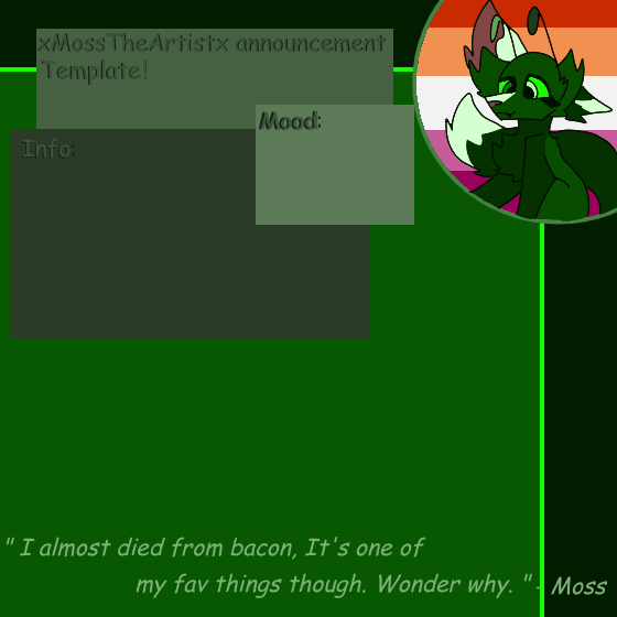 Moss announcement temp 4.0 Blank Meme Template