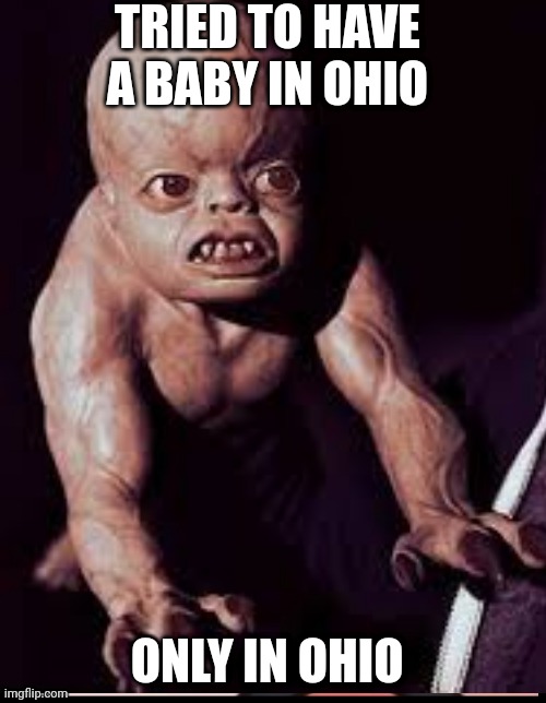 TRIED TO HAVE A BABY IN OHIO; ONLY IN OHIO | image tagged in ohio | made w/ Imgflip meme maker