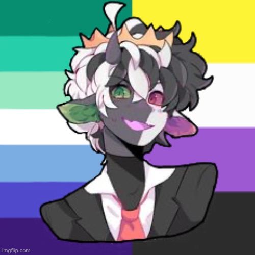 I made a thing for Ranboo ^v^ (art not mine!!) | image tagged in ranboo,lgbtq,gay,non binary,fanart | made w/ Imgflip meme maker