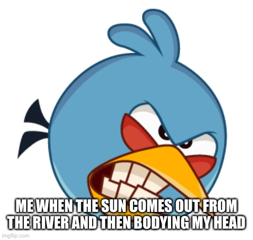 ME WHEN THE SUN COMES OUT FROM THE RIVER AND THEN BODYING MY HEAD | made w/ Imgflip meme maker