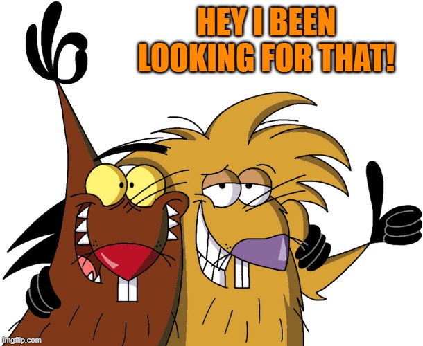 Beavers | HEY I BEEN LOOKING FOR THAT! | image tagged in beavers | made w/ Imgflip meme maker