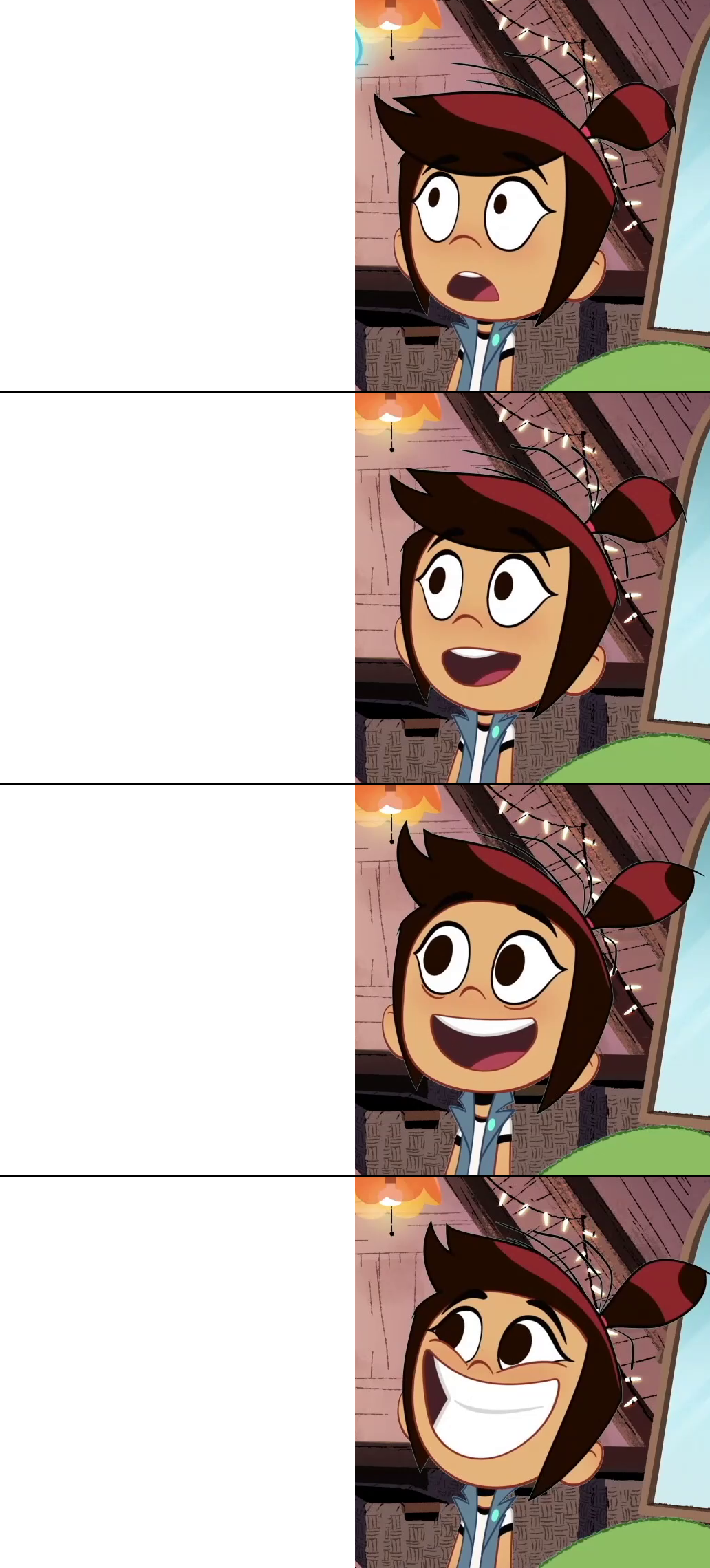 High Quality Molly McGee Excited Template Blank Meme Template