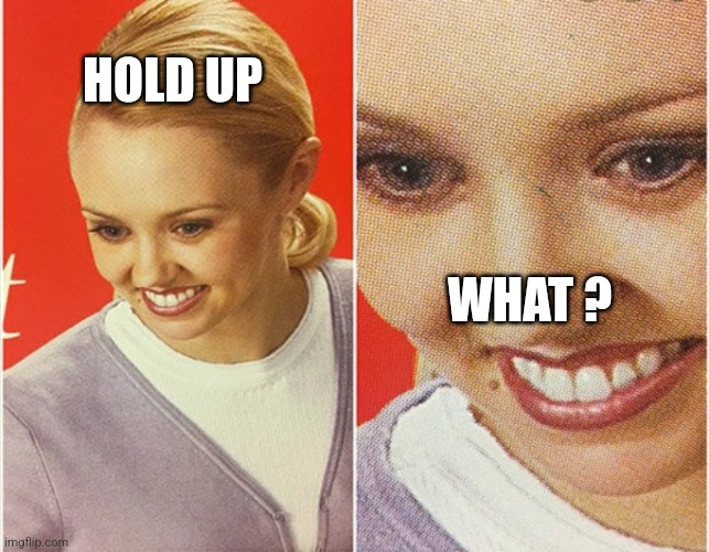 WAIT WHAT? | HOLD UP WHAT ? | image tagged in wait what | made w/ Imgflip meme maker