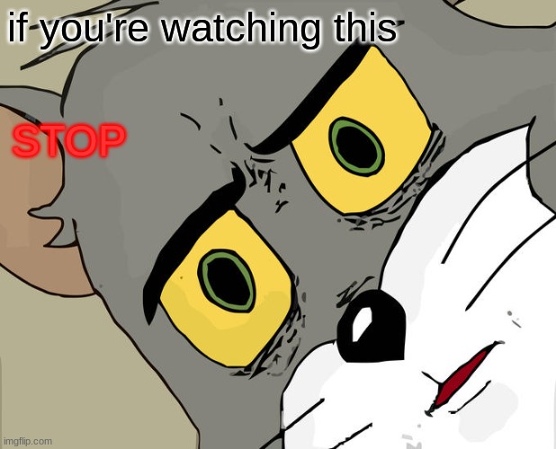 STOP!! | if you're watching this; STOP | image tagged in memes,unsettled tom | made w/ Imgflip meme maker