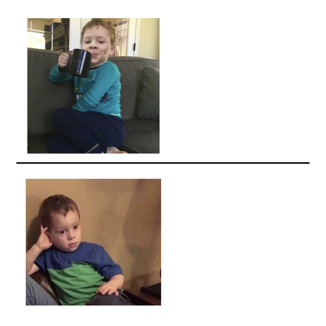 High Quality Gavin happy then sad Blank Meme Template