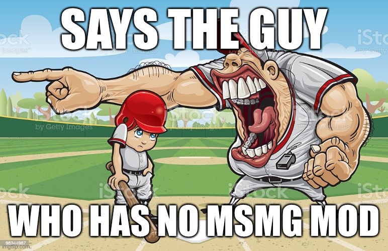Coach screaming at kid | SAYS THE GUY; WHO HAS NO MSMG MOD | image tagged in coach screaming at kid | made w/ Imgflip meme maker