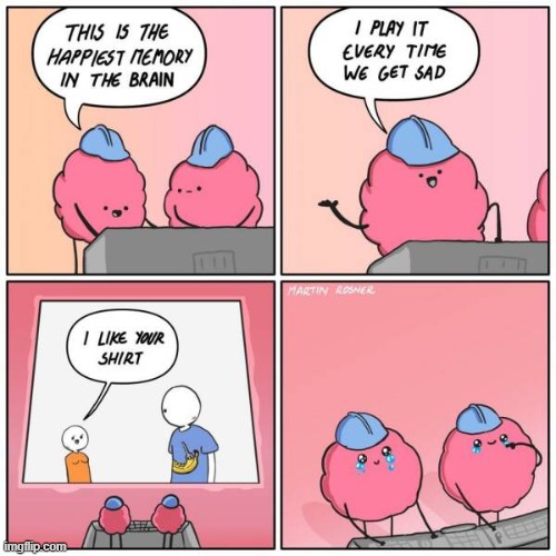 Best Day Of My Life | image tagged in comics,relatable,funny,brain,shirt | made w/ Imgflip meme maker