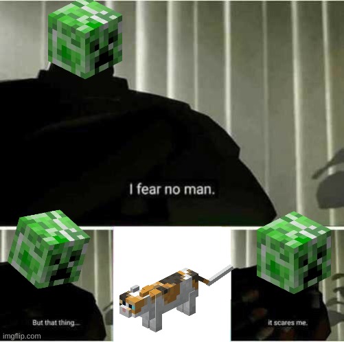 CC - CREEPERCOUNTER | image tagged in i fear no man,minecraft | made w/ Imgflip meme maker
