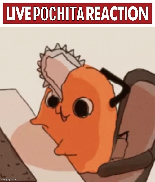 High Quality Live Pochita reaction Blank Meme Template