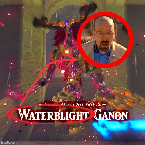 Waltuhwight Ganon | image tagged in the legend of zelda breath of the wild,breaking bad,walter white,name soundalikes | made w/ Imgflip meme maker