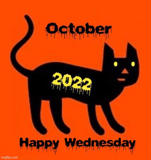 image tagged in october,happy halloween,cat,what if i told you,wednesday,i love you | made w/ Imgflip meme maker