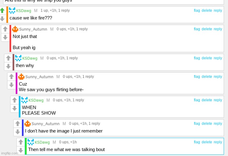 Aw f**k I just remember they were flirting I just can't remember whar it was about- | made w/ Imgflip meme maker