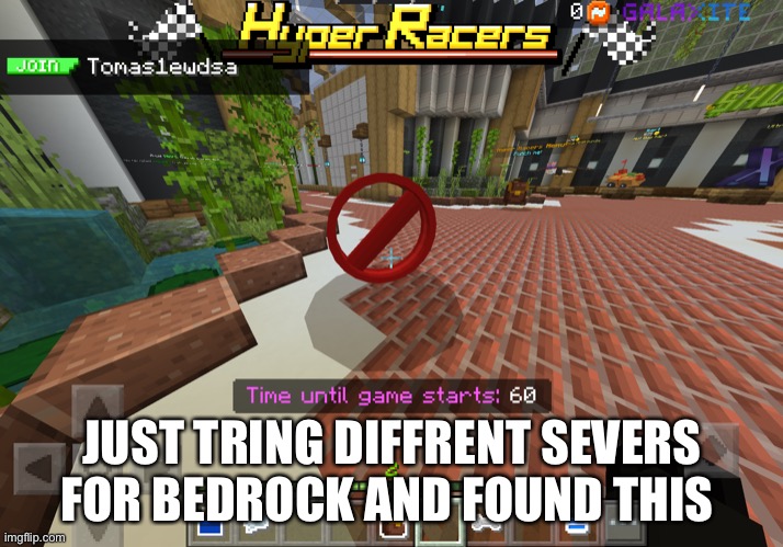 Why? | JUST TRING DIFFRENT SEVERS FOR BEDROCK AND FOUND THIS | image tagged in tag1,tag2,tag3 | made w/ Imgflip meme maker