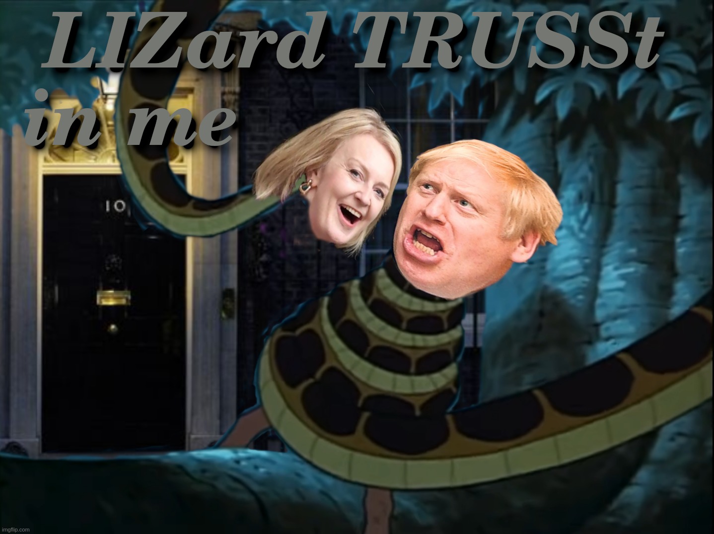 LIZard TRUSSt in me | image tagged in liz,truss,boris,johnson,prime,minister | made w/ Imgflip meme maker