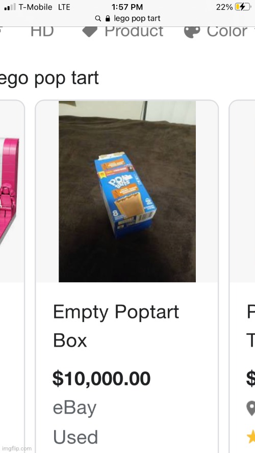 I didn't screenshot it. Also, why does this look so expensive? | image tagged in overpriced empty pop tart box | made w/ Imgflip meme maker